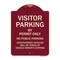 Signmission Designer Series-Visitor Parking By Permit Only No Public Parking Sign, 24" x 18", BU-1824-9871 A-DES-BU-1824-9871 - alternate 1